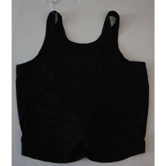 Halara Women's Sz Medium Black Round Neck Tie Front Play It My Way Tank Top - Picture 4 of 9